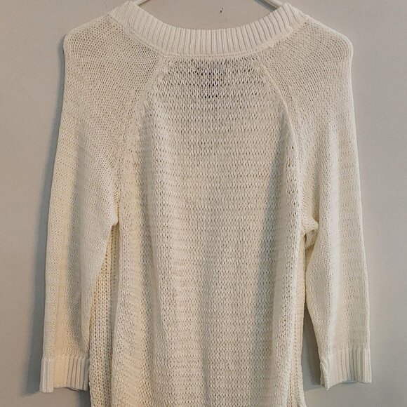Spring & Mercer Cable Knit Pull-over Tunic Sweater-Women's Lg-White-NWOT - Picture 7 of 7